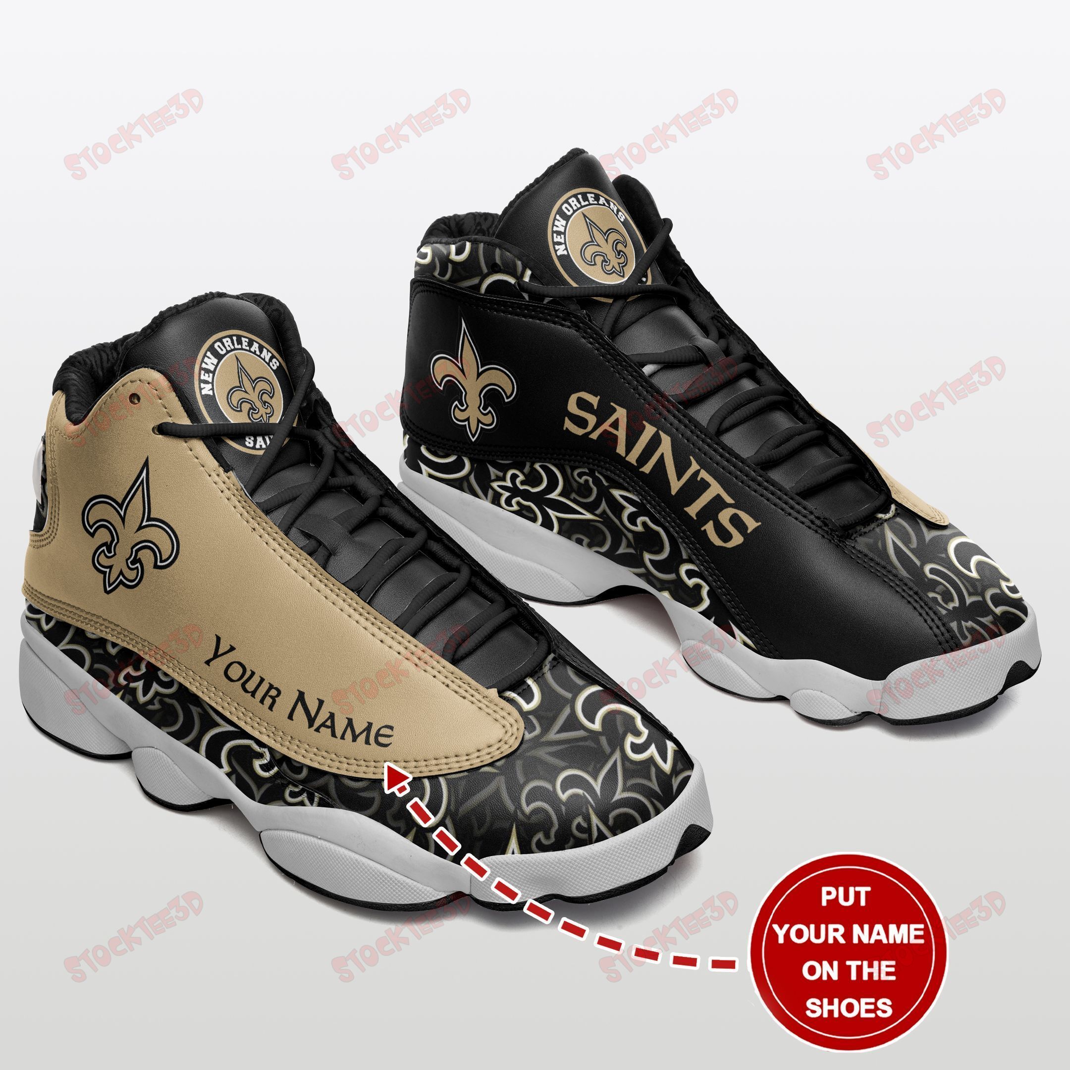 New Orleans Saints Personalized Air Jd13 Sneakers 317