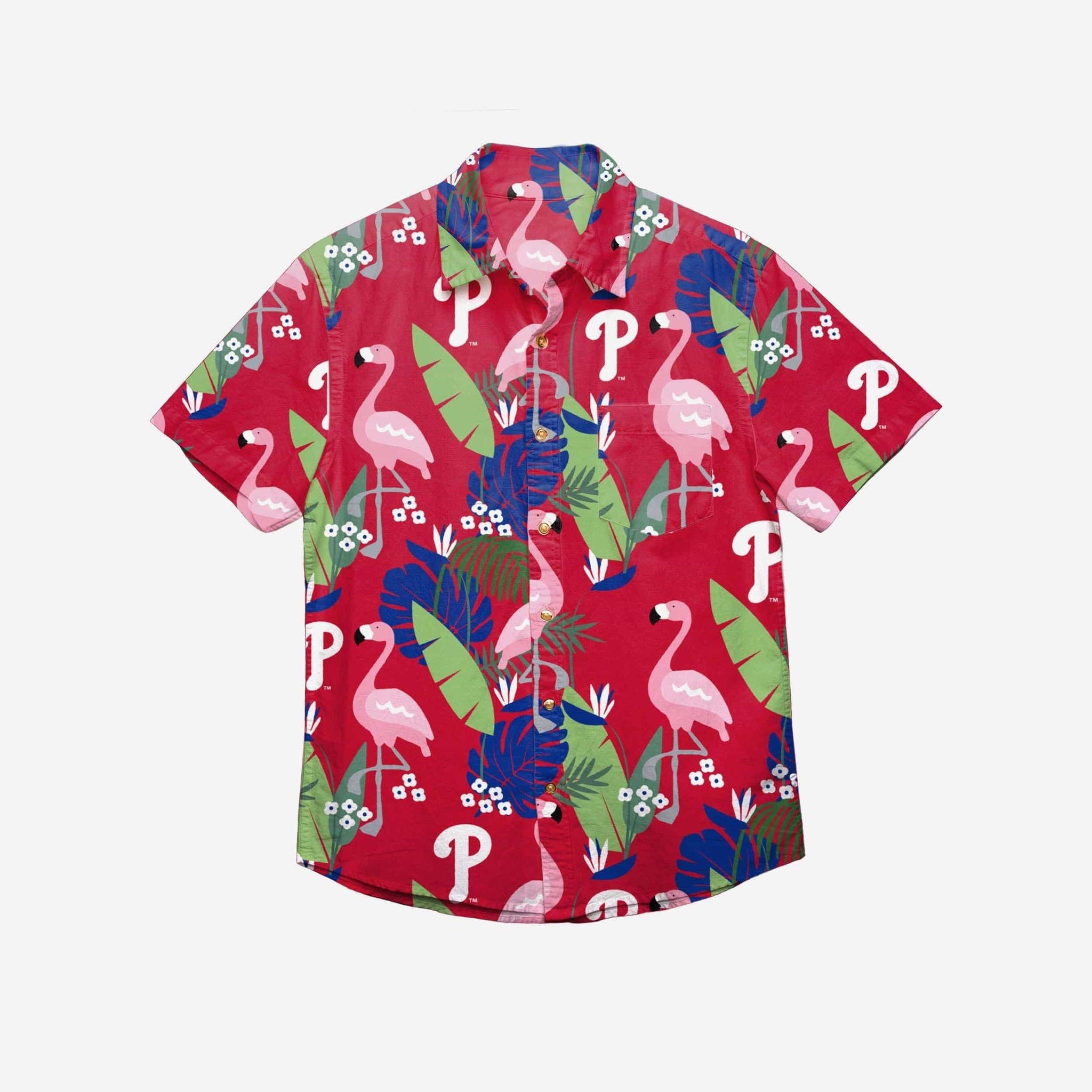 Philadelphia Phillies Floral Button Up Hawaii Shirt Ha29343