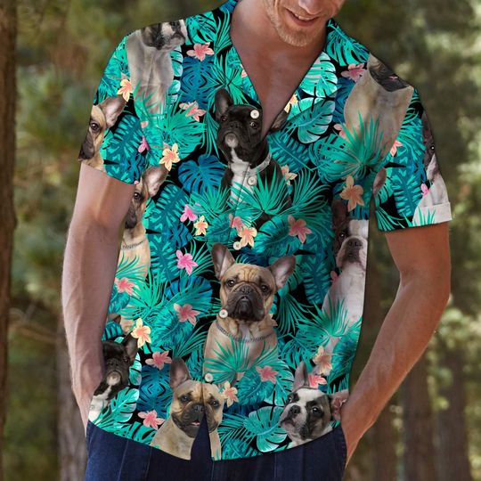 Hawaiian Shirt French Bulldog Tropical Short Sleeve Aloha Ha79761