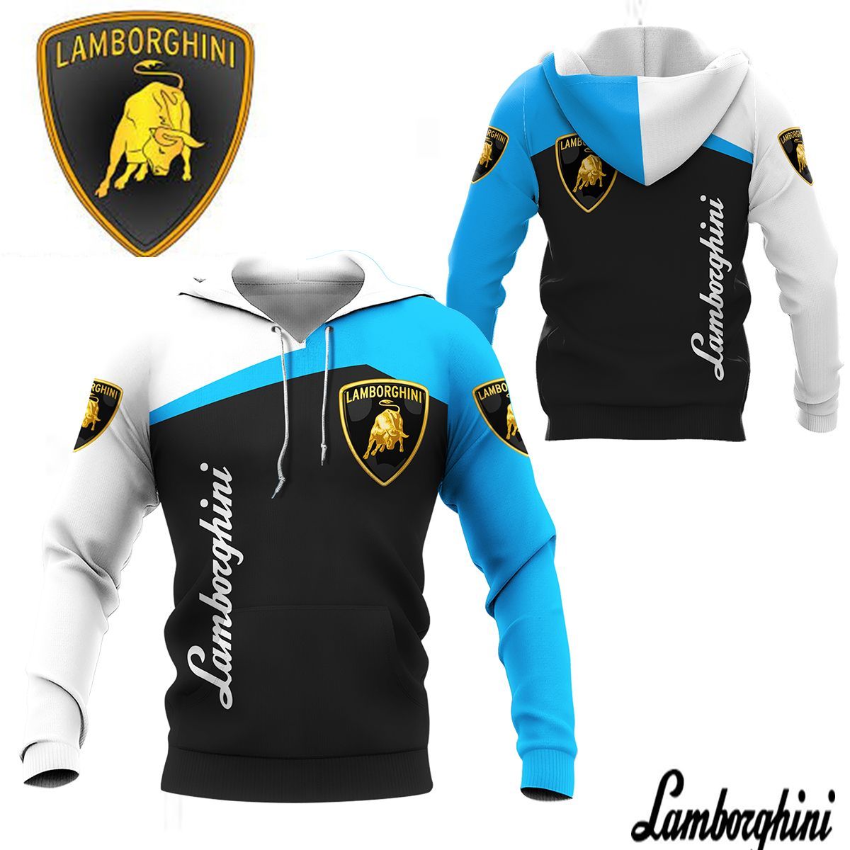 3D All Over Printed Lamborghini NTH-HL Shirts Ver 1 (Blue)