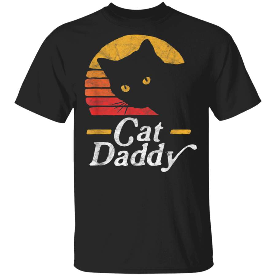 Cat Daddy Vintage Eighties Style Cat Retro Distressed T-Shirt