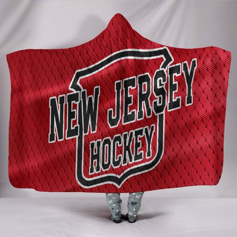 New Jersey Devils Hockey Hoodie Blanket