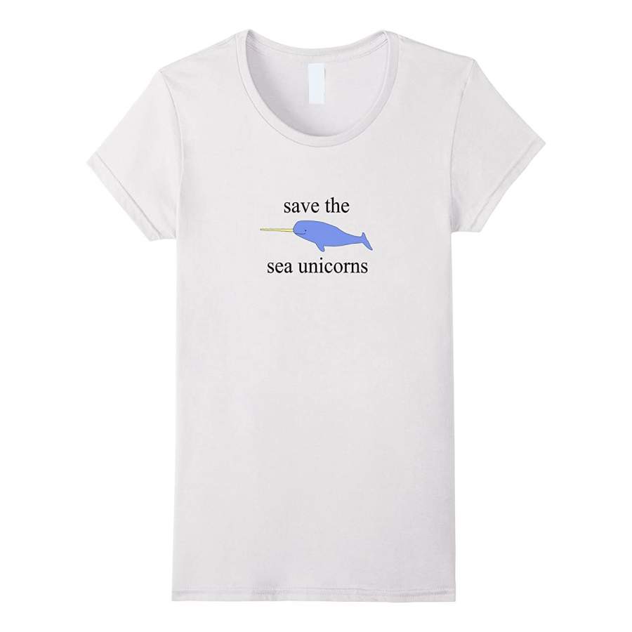 “Save the Sea Unicorns” Cute Narwhal Shirt For Animal Lovers