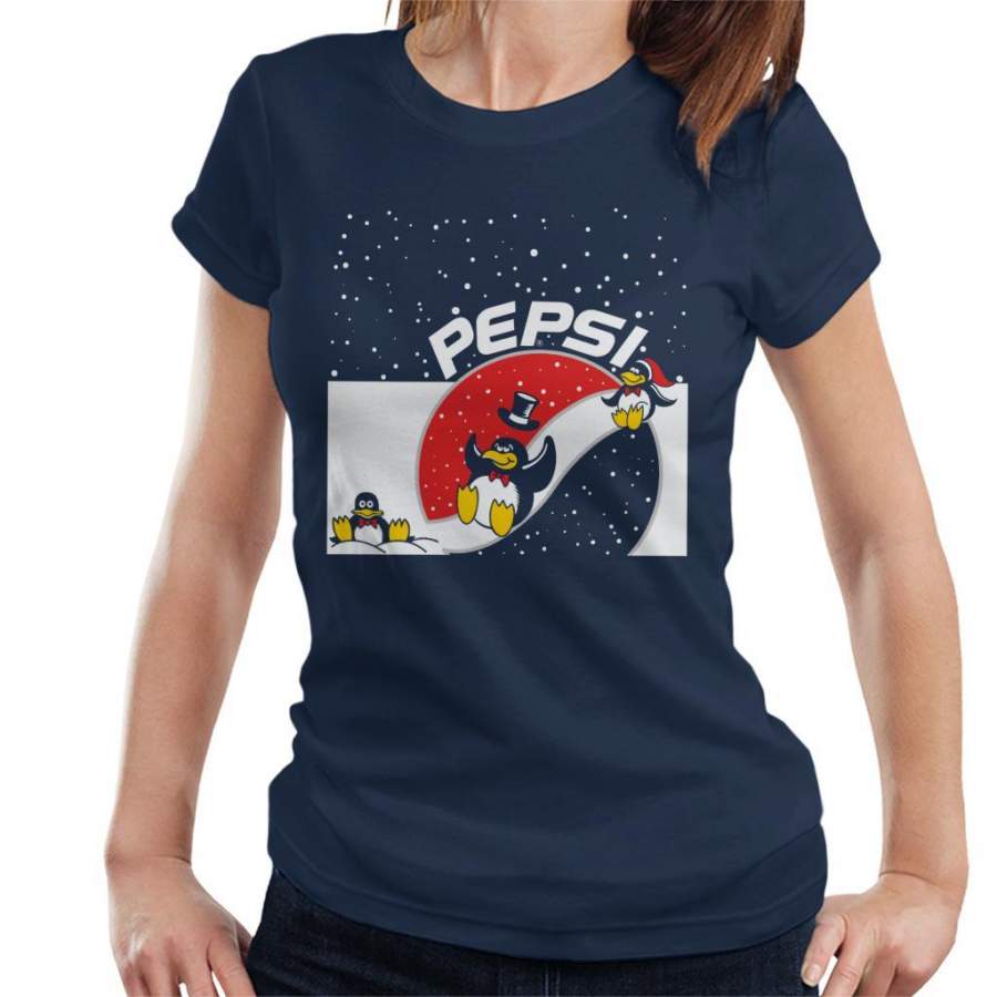 Pepsi Cute Penguin Slide Women’s T-Shirt