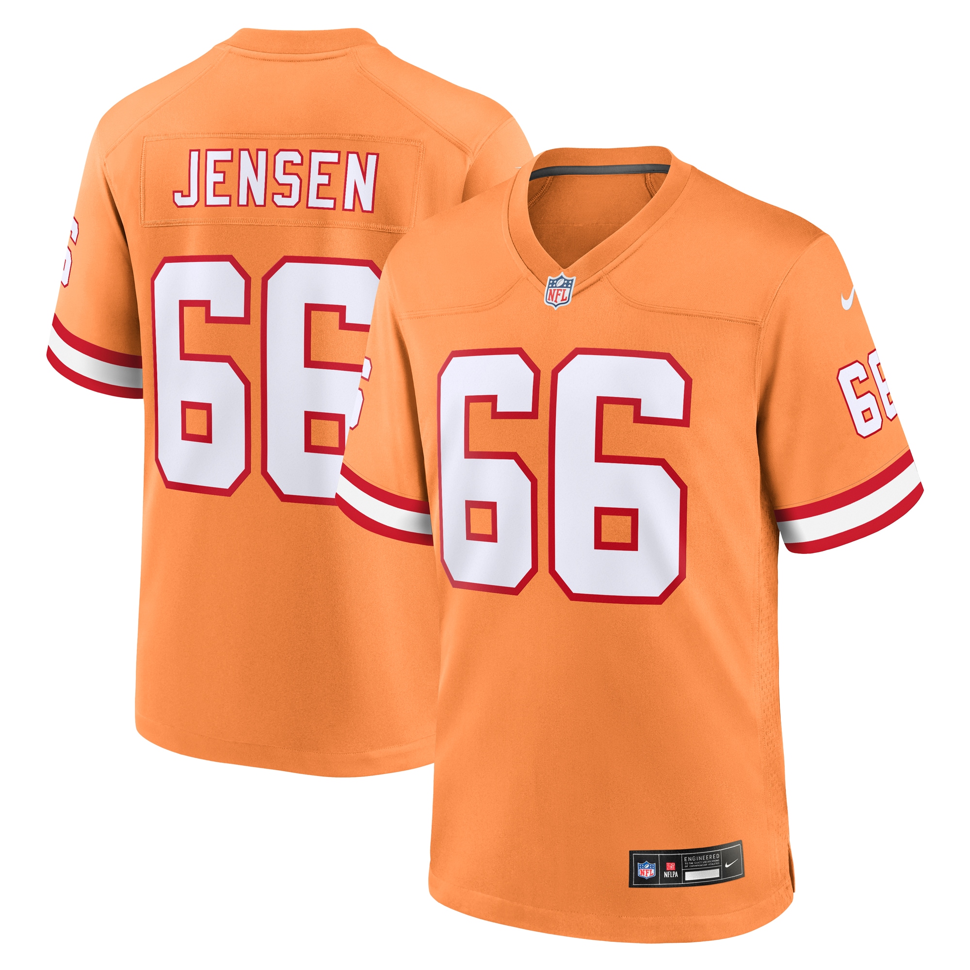 Ryan Jensen Tampa Bay Buccaneers Throwback Game Jersey – Orange