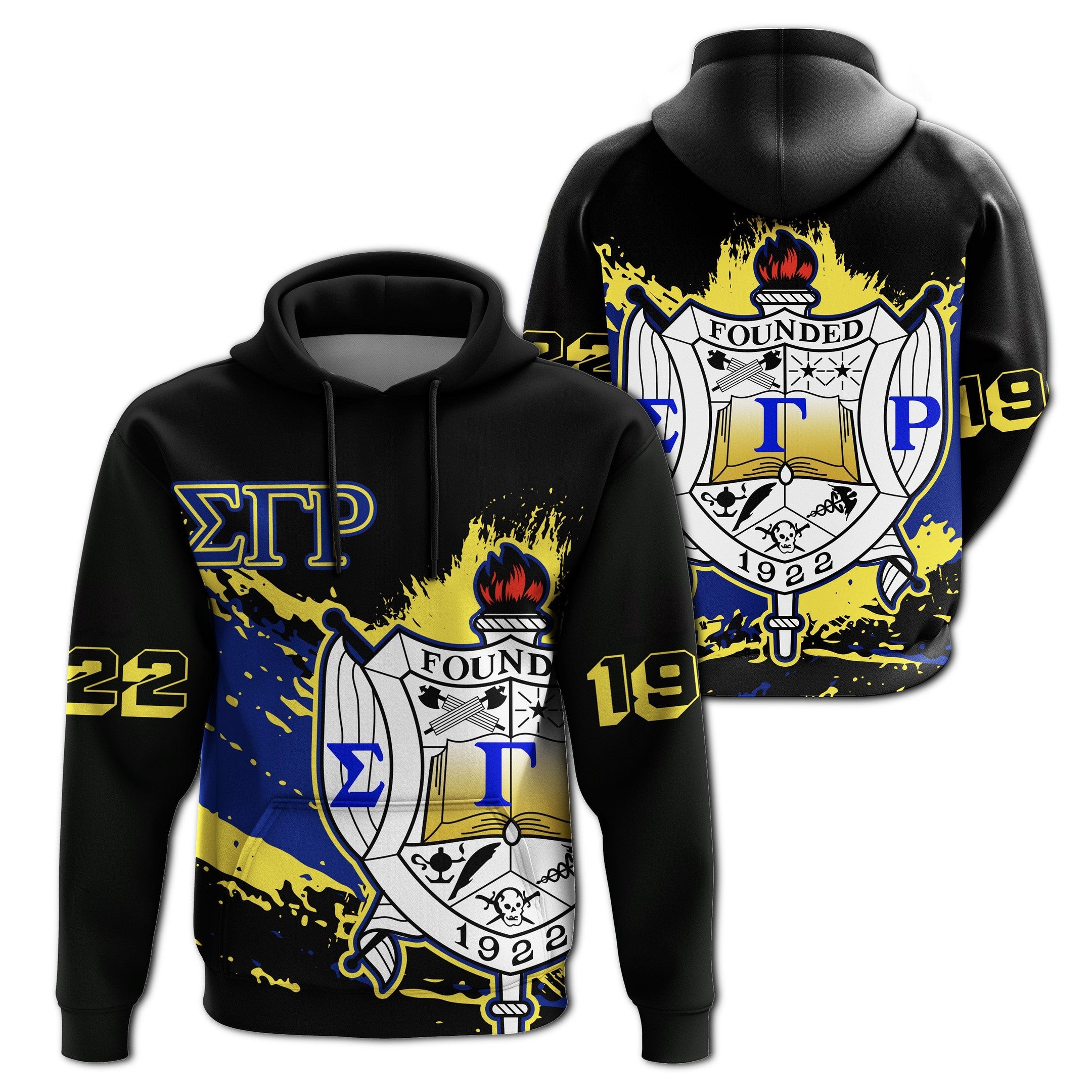 Sorority Hoodie – Sigma Gamma Rho Pullover Hoodie – Tip Style –