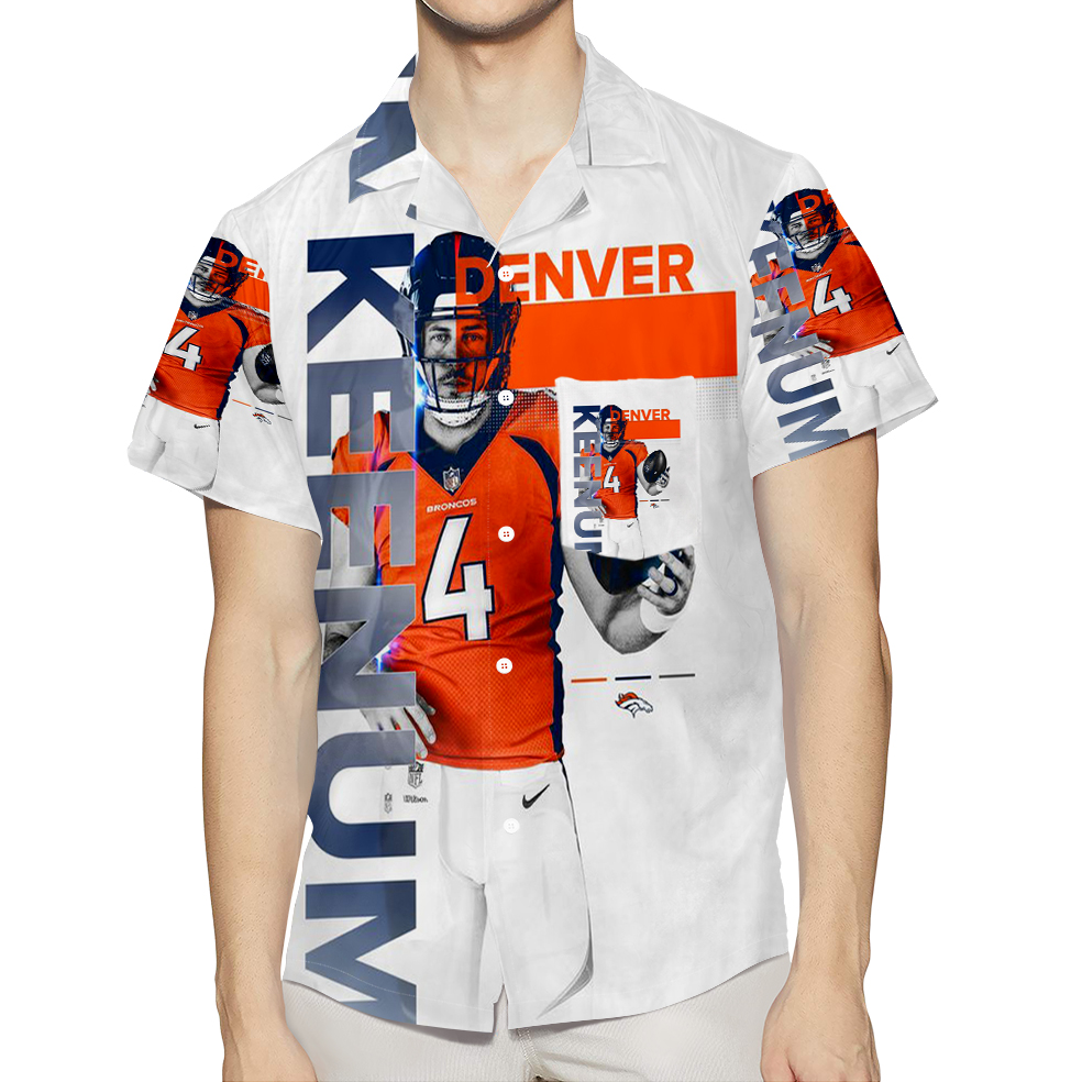 Denver Broncos Case Keenum1 3D All Over Print Summer Beach Hawaiian Shirt With Pocket