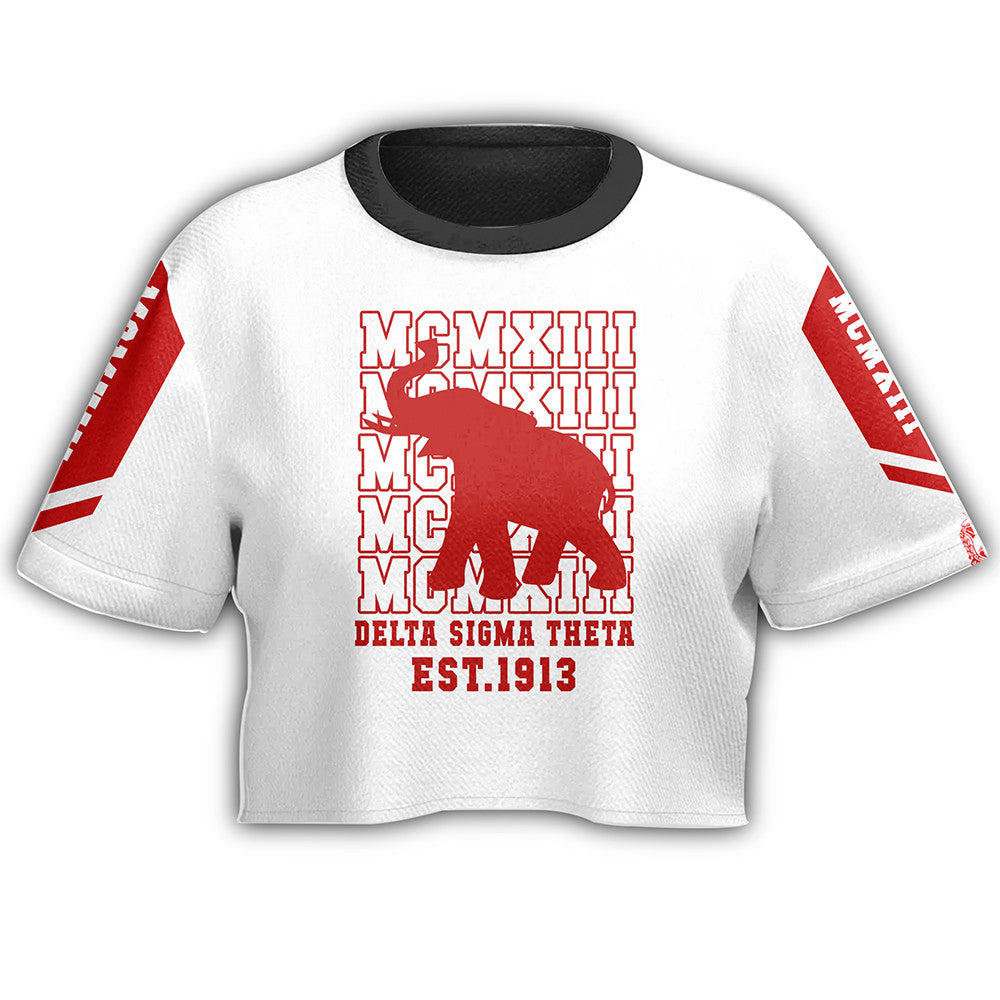 Sorority Tshirt – Delta Sigma Theta Mcmxiii White Croptop Tshirt