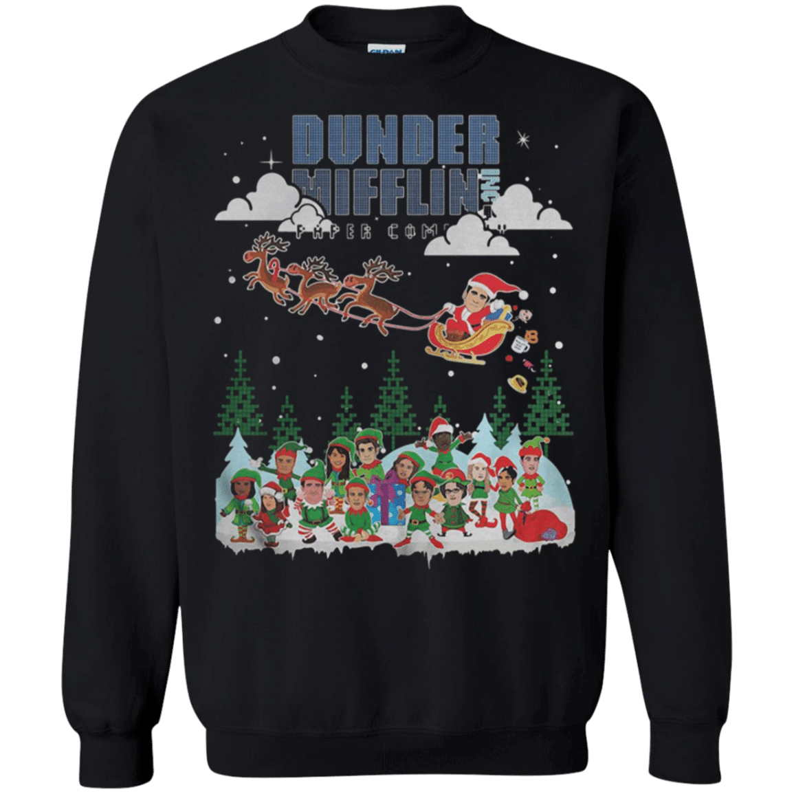 Buy Nbc The Office Dunder Mifflin Ugly Christmas shirt Sweatshirt