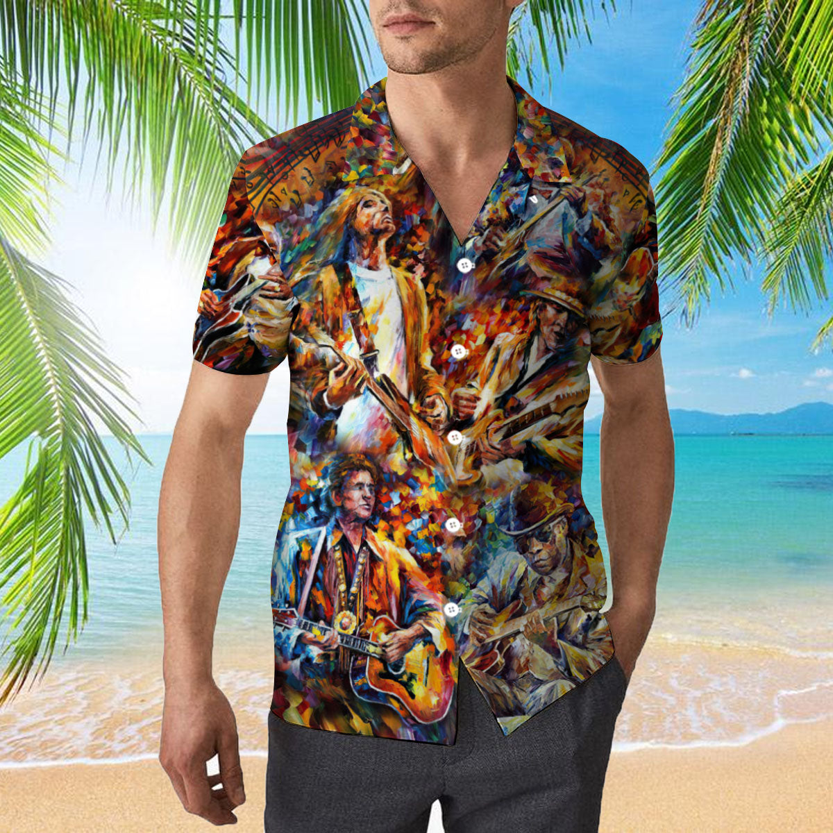 Colorful Guitar Hawaii Shirt For Men And Women Ha65329