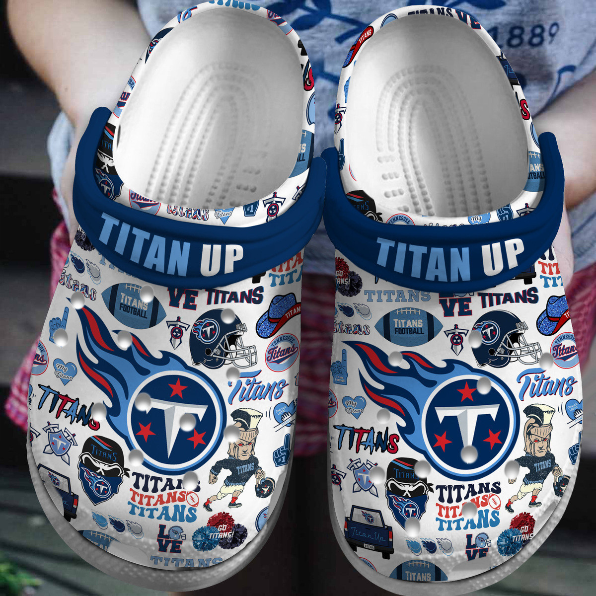 Tennessee Titans NFL Sport Crocs Crocband Clogs Shoes Comfortable For Men Women and Kids 3