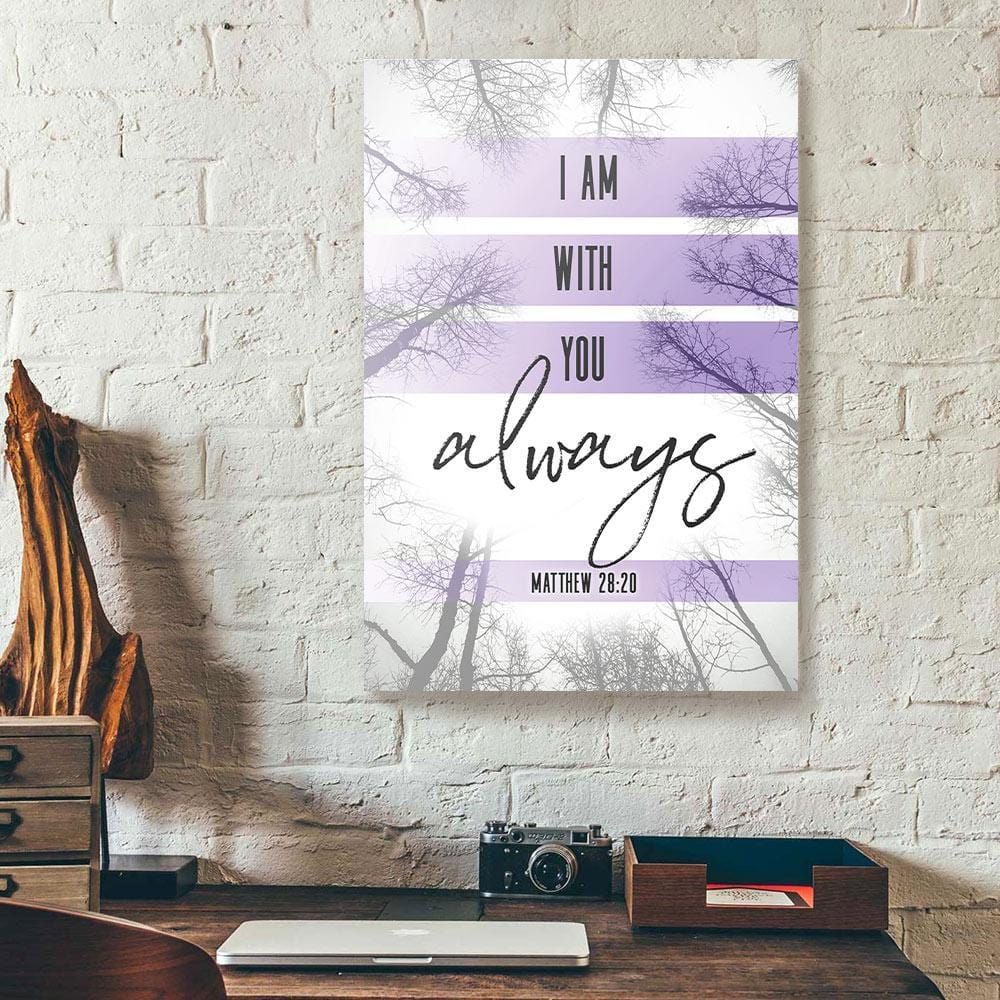 Canvas Prints I Am With You Always Tree Christian Wall Art Canvas Wall Art Home Decoration