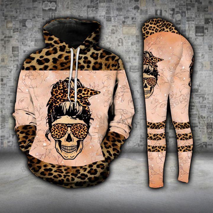 Apayprints – Skull Leopard  | 3D All Over Printed Hoodie Set