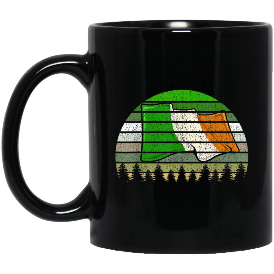 Irish Flag Vintage Retro Sun St Patricks Day Gift Mug