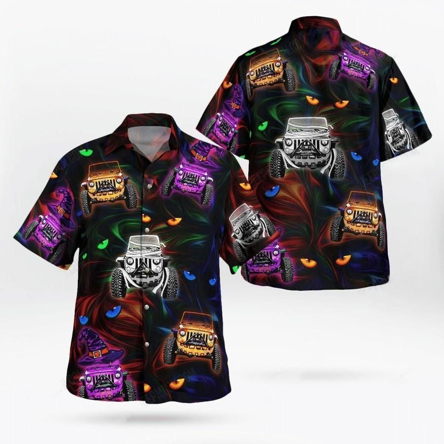 Hawaii Aloha Shirts Amazing Jeep For Halloween Ha64842