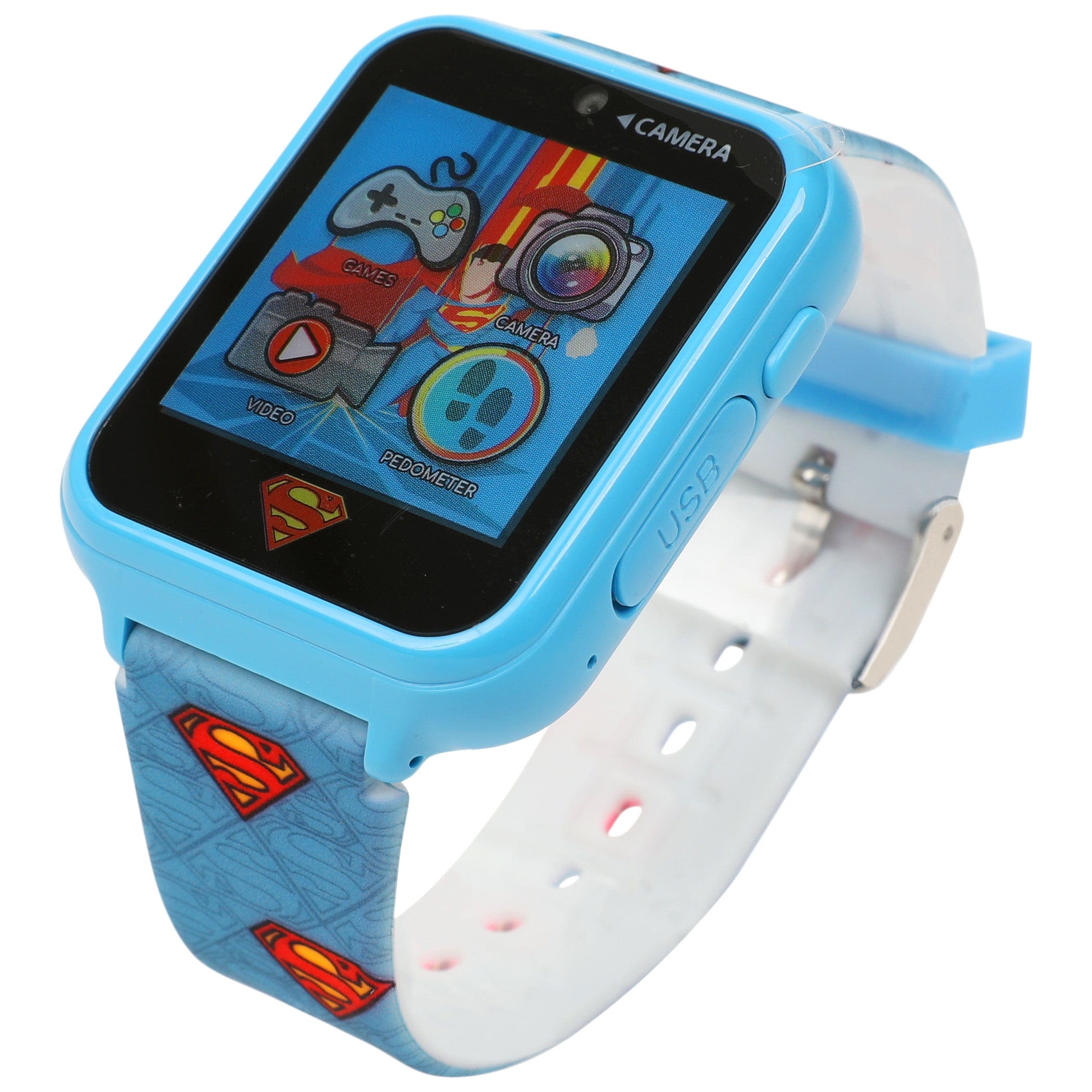 Superman Symbols All Over Accutime Interactive Kids Watch