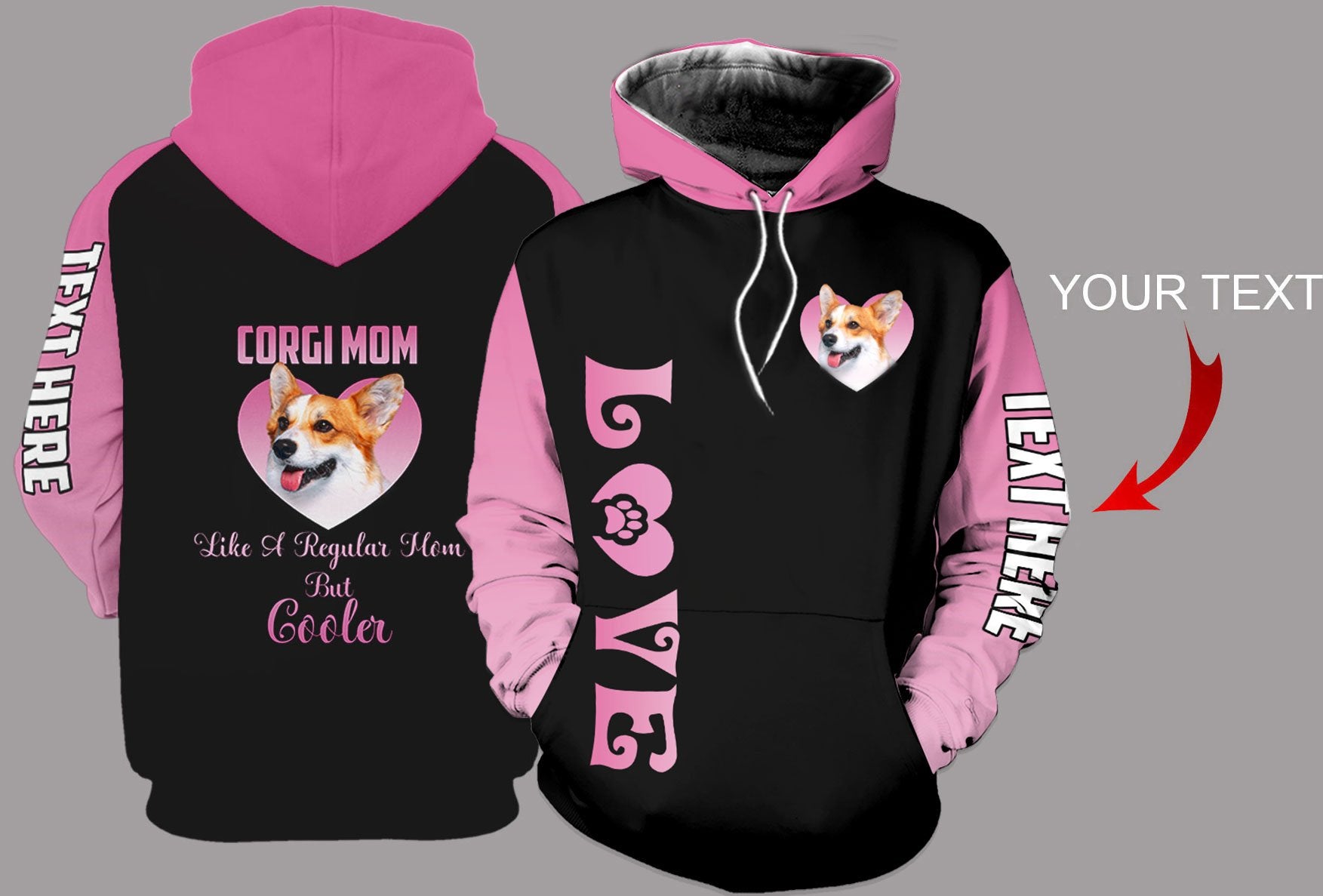 Citybarks [Hoodie] Dog Mom Gift Mother Day Gift Corgi German Shepherd Rottweilier Doberman Yorkshire Terrier Pitbull Mom Personalized US Unisex Size Hoodie