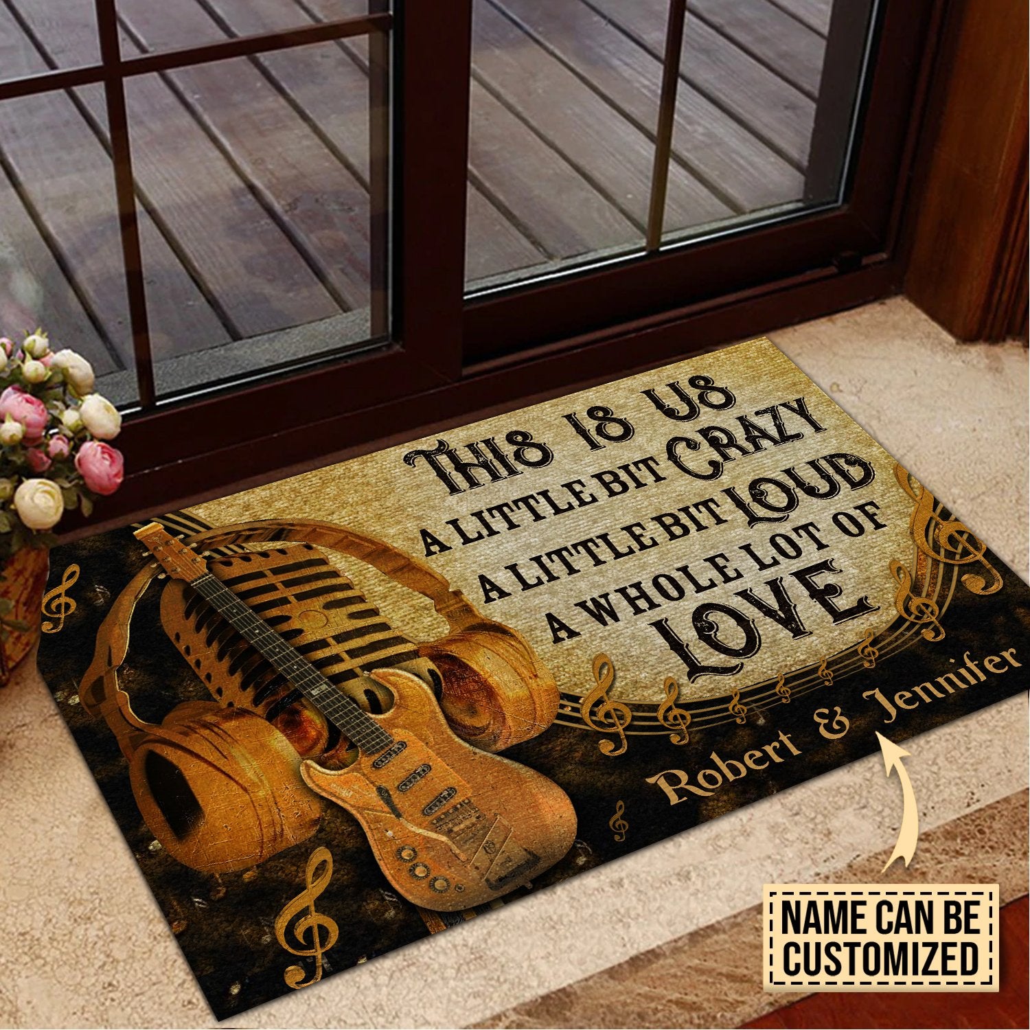 Apayprint – Guitar This Is Us 3D Personalized All Over Printed Doormat