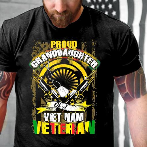 Proud Granddaughter Vietnam Veteran T-Shirt Etrg-5689