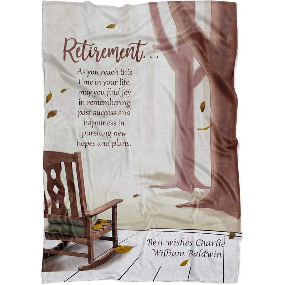 Personalized Retirement Throw Blanket – Custom Blanket with Any Name &  Message. Embrace The Future Personalized Retirement Throw for New Retiree, Grandma & Grandpa