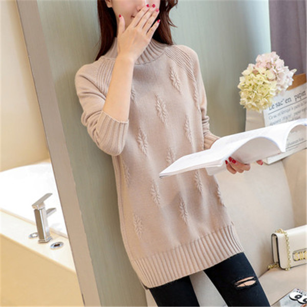 Women Knit Sweater Pullover Autumn Winter Clothes Korean Solid Long Sleeve Pull Warm Half Turtleneck Sweater Female Jumper Tops alx