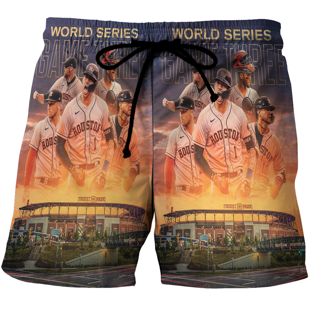 Houston Astros Team World Series V2 3D All Over Print Summer Beach Hawaiian Short