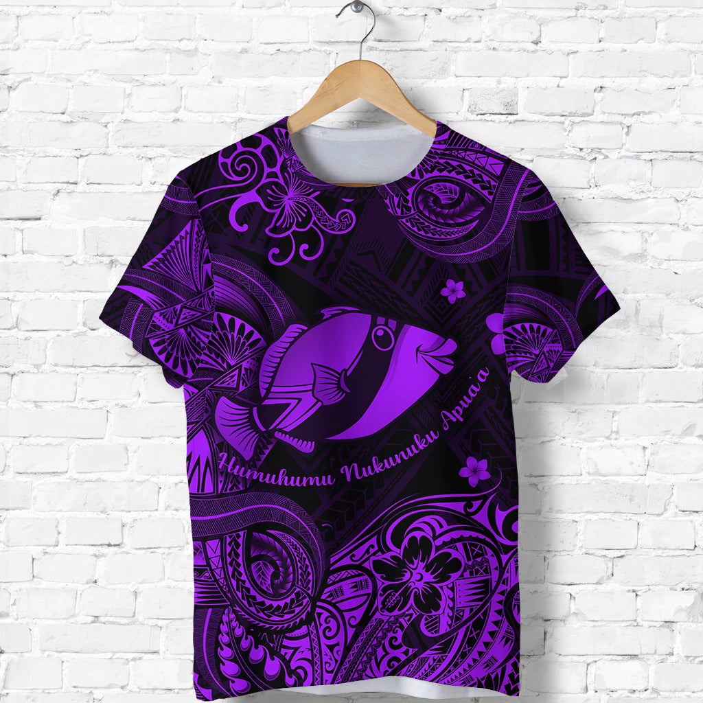 Hawaiian State Humuhumu Nukunuku Polynesian T Shirt Unique Style Purple Ha84463