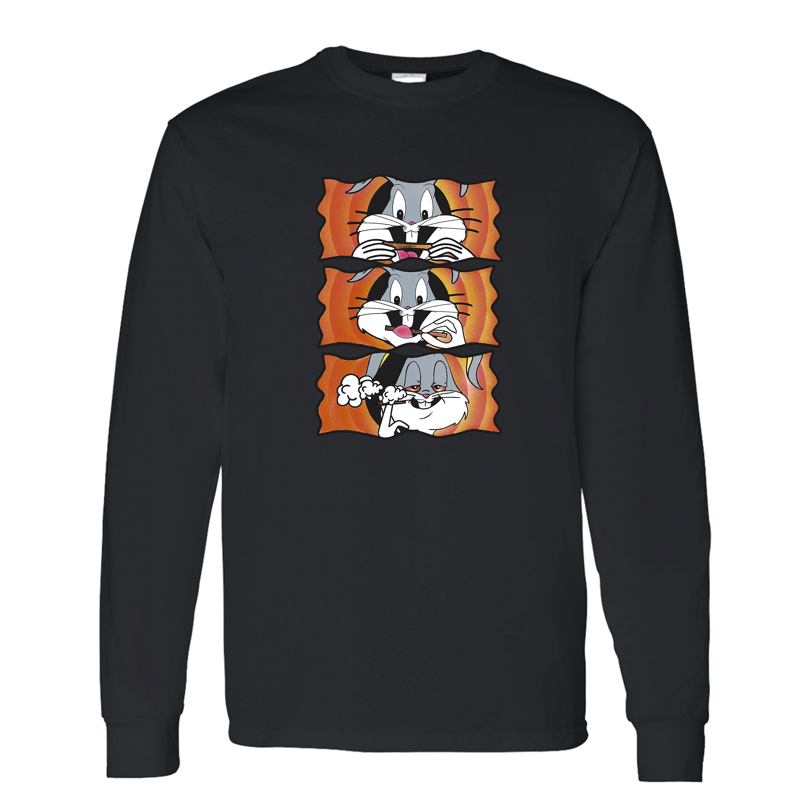 Bugs Bunny Rolling and Smoking Men’s Long Sleeve T-shirt