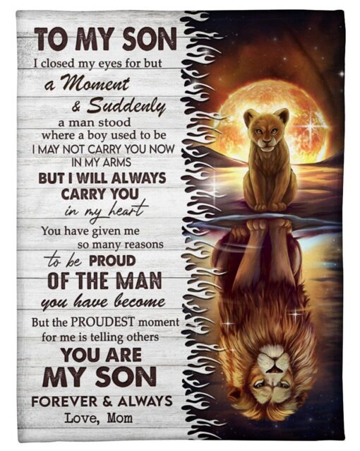 To My Son Lion Soft Cozy Lightweight Premium Blanket