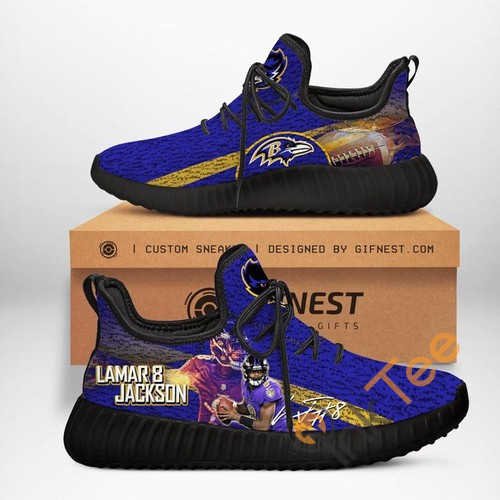 Baltimore Ravens Football Custom Shoes Personalized Name Yeezy Sneakers