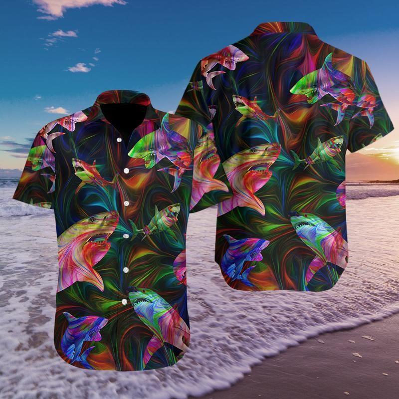 Beach Shirt Discover Cool Hawaiian Aloha Shirts Fantastic Shark 2808H