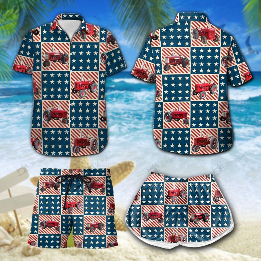 America Tractors Hawaiian Shirt Shorts Ha78176