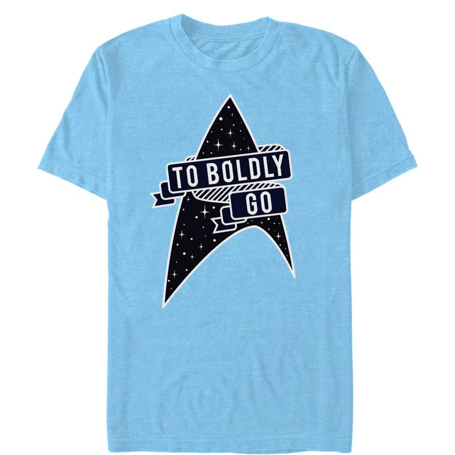 Star Trek Men’s To Boldly Go Starfleet  T Shirt