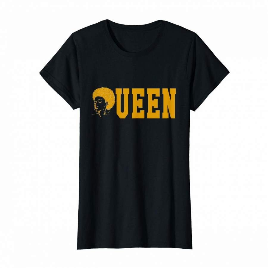 Womens Cute and sexy T-Shirt African American Black Queen