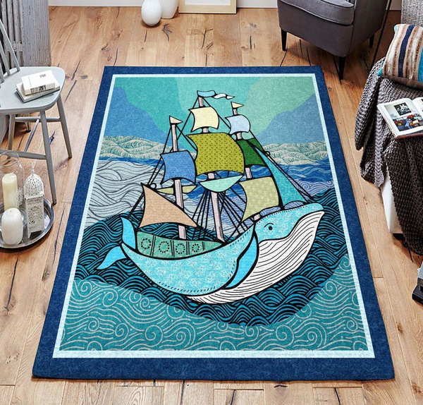 Boat And Whale Dhccna1109 Rug