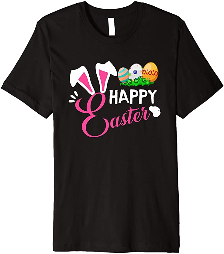 Cute Happy Easter Day Rabbit Eggs Hunting Eggs Gift Premium T-Shirt