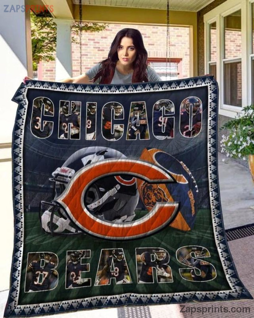 Chicago Bears 3 D Printing Quilt V22 Gift For Fan Football Lovers