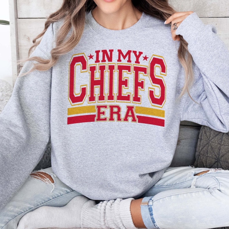In My Chiefs Era Sweatshirt, Kansas City Chiefs Sweatshirt, Swiftie Gift, Swift Football Sweatshirt
