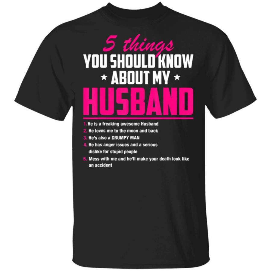 5 Things You Should Know About My Husband V1 Coffee Mug Unisex Men Women Tshirt