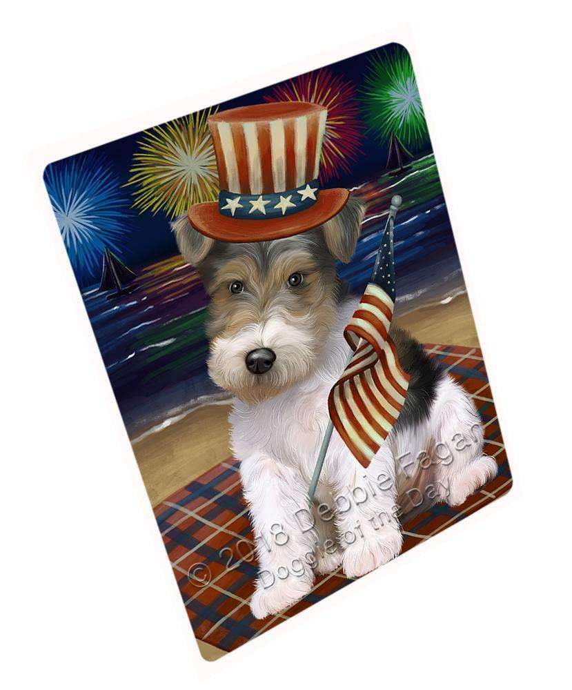 4Th Of July Independence Day Firework Wire Hair Terrier Dog Blanket Blnkt85503