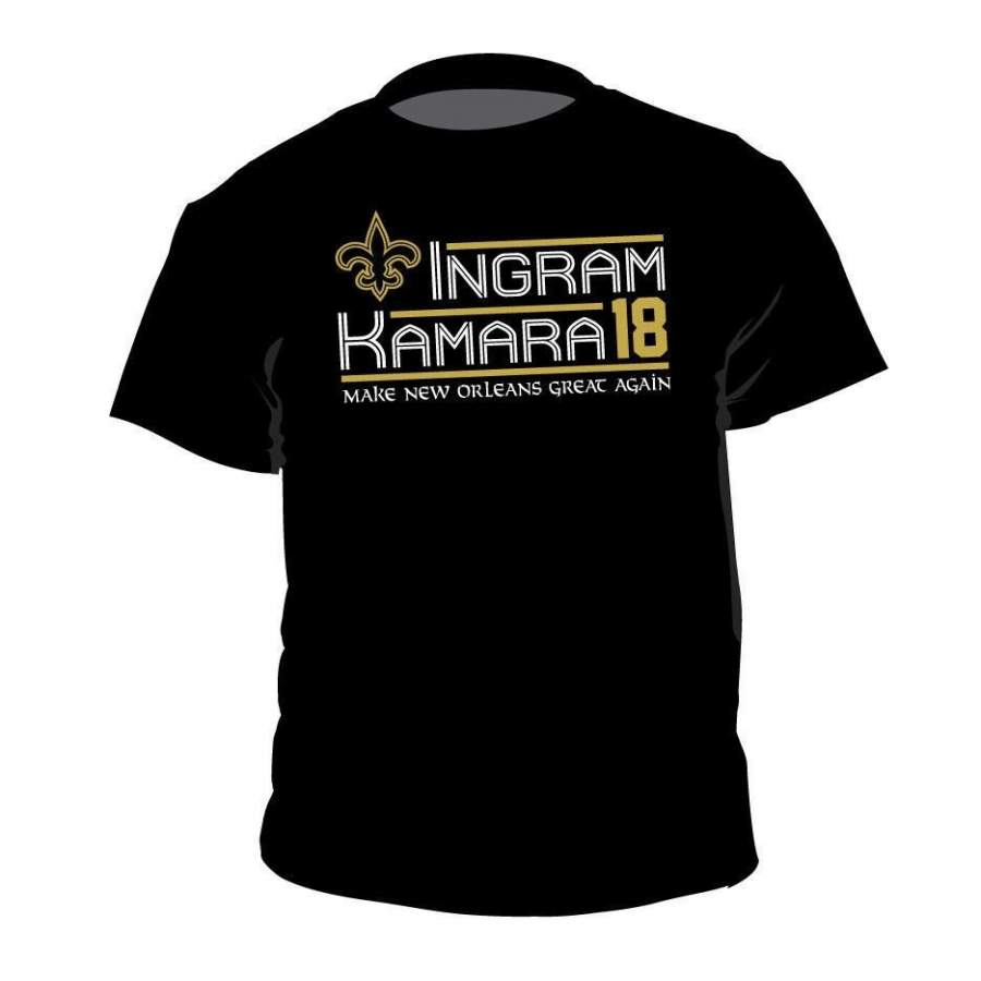 New Orleans Saints Mark Ingram Alvin Kamara Make New Orleans Great Again Shirt Mens Cotton Tee