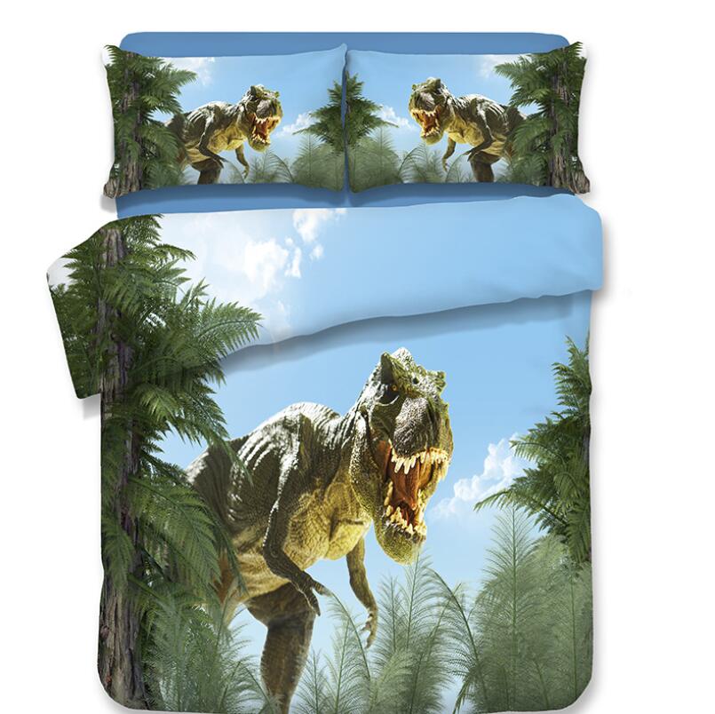 3D Dinosaur Print Bedding Set Duvet Covers Pillowcases Sets Bedclothes Bed 06