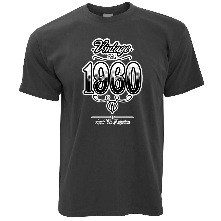 60th Birthday T Shirt Vintage 1960 Aged To Perfection