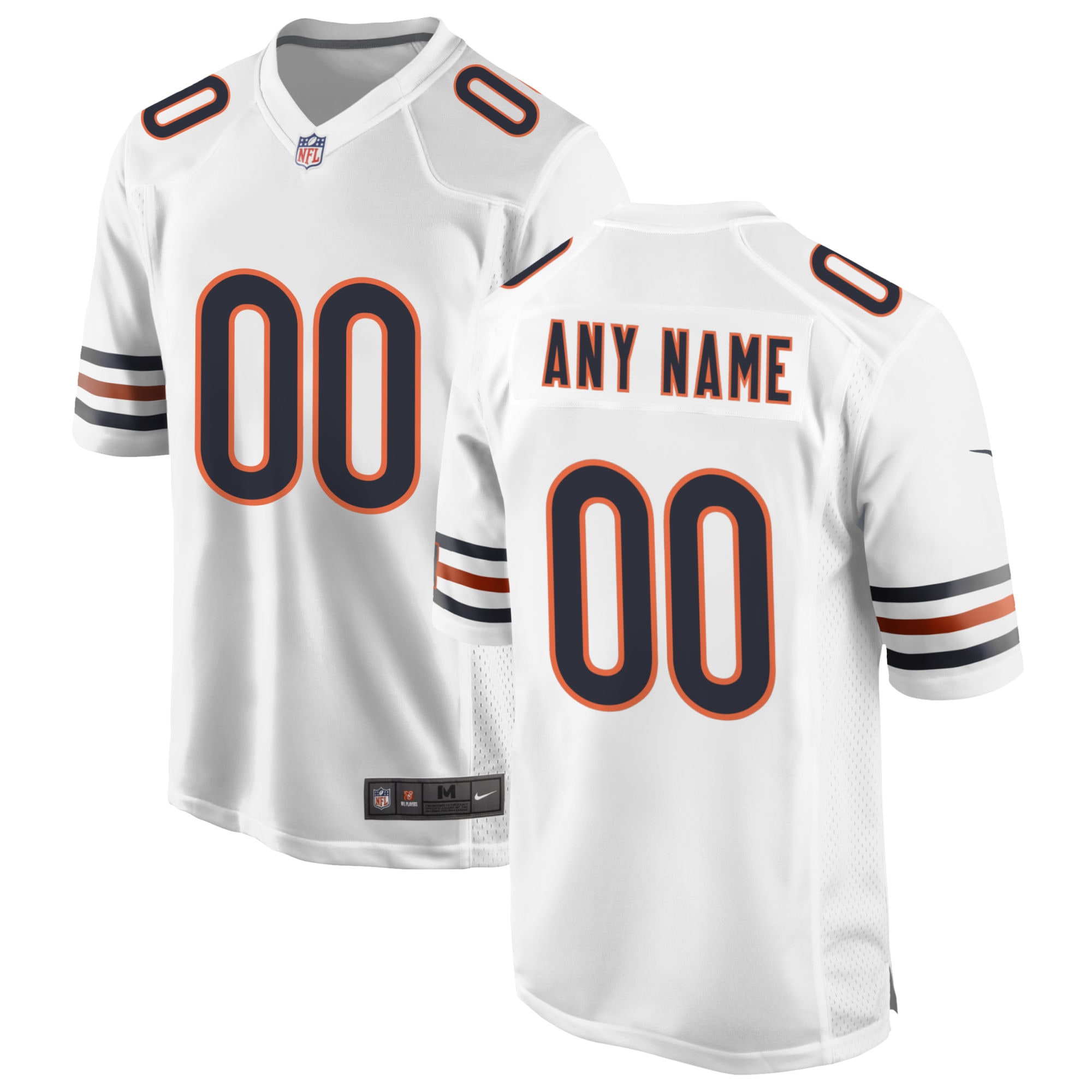 Chicago Bears Custom Game Jersey – White