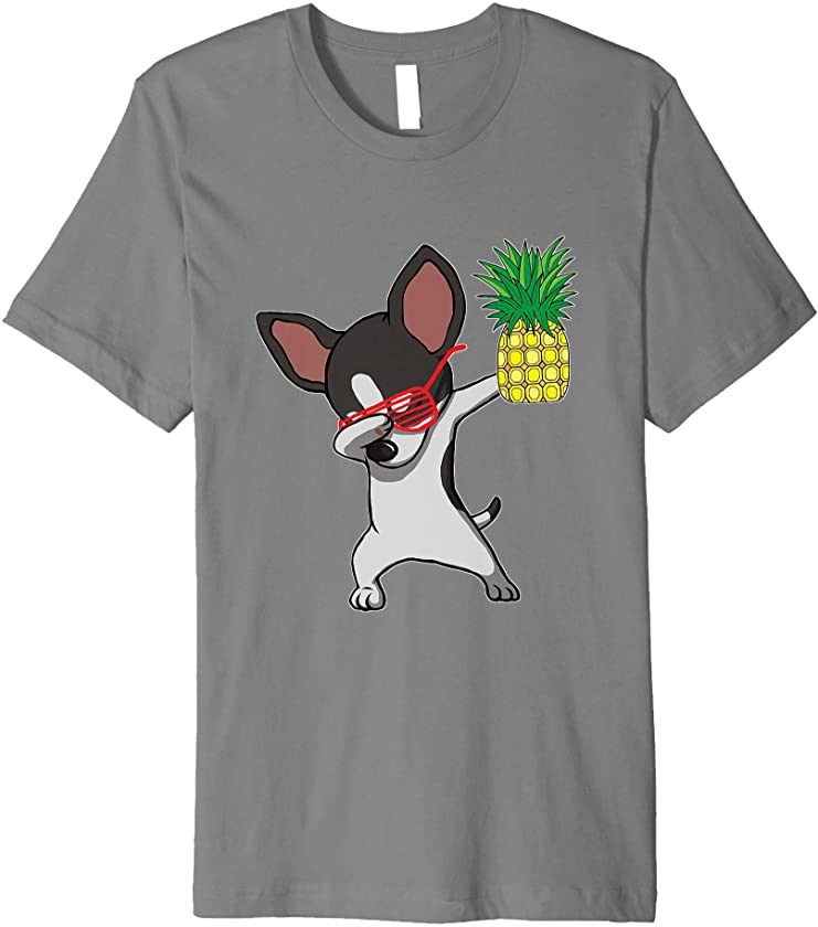 Dabbing Chihuahua Puppy Dog Pineapple Aloha Beach Gift Premium T-Shirt