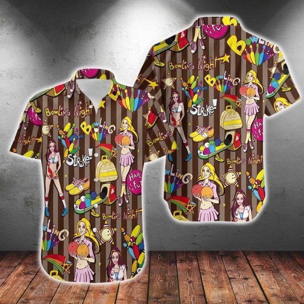 Bowling Night Strike Hawaii Shirt For Men Women Ha37100