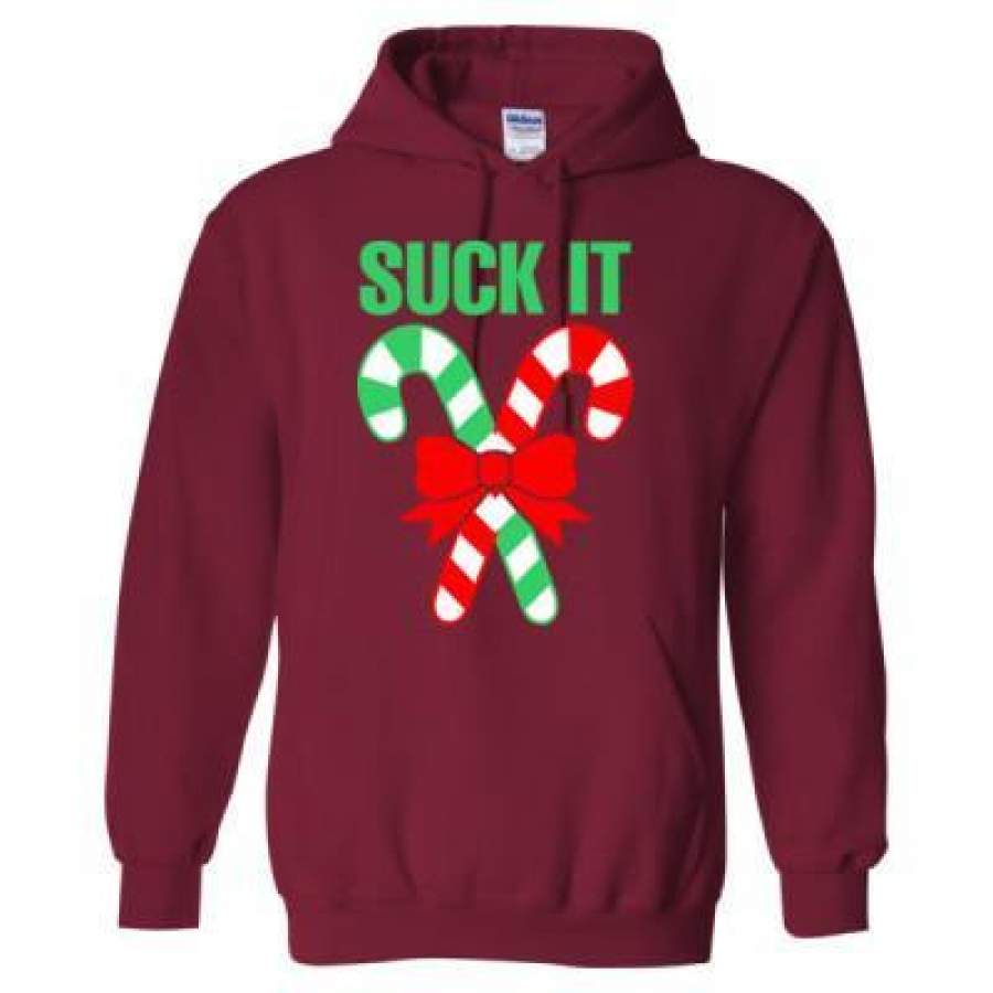 AGR Christmas Ugly Sweater Suck It – Heavy Blend™ Hooded Sweatshirt