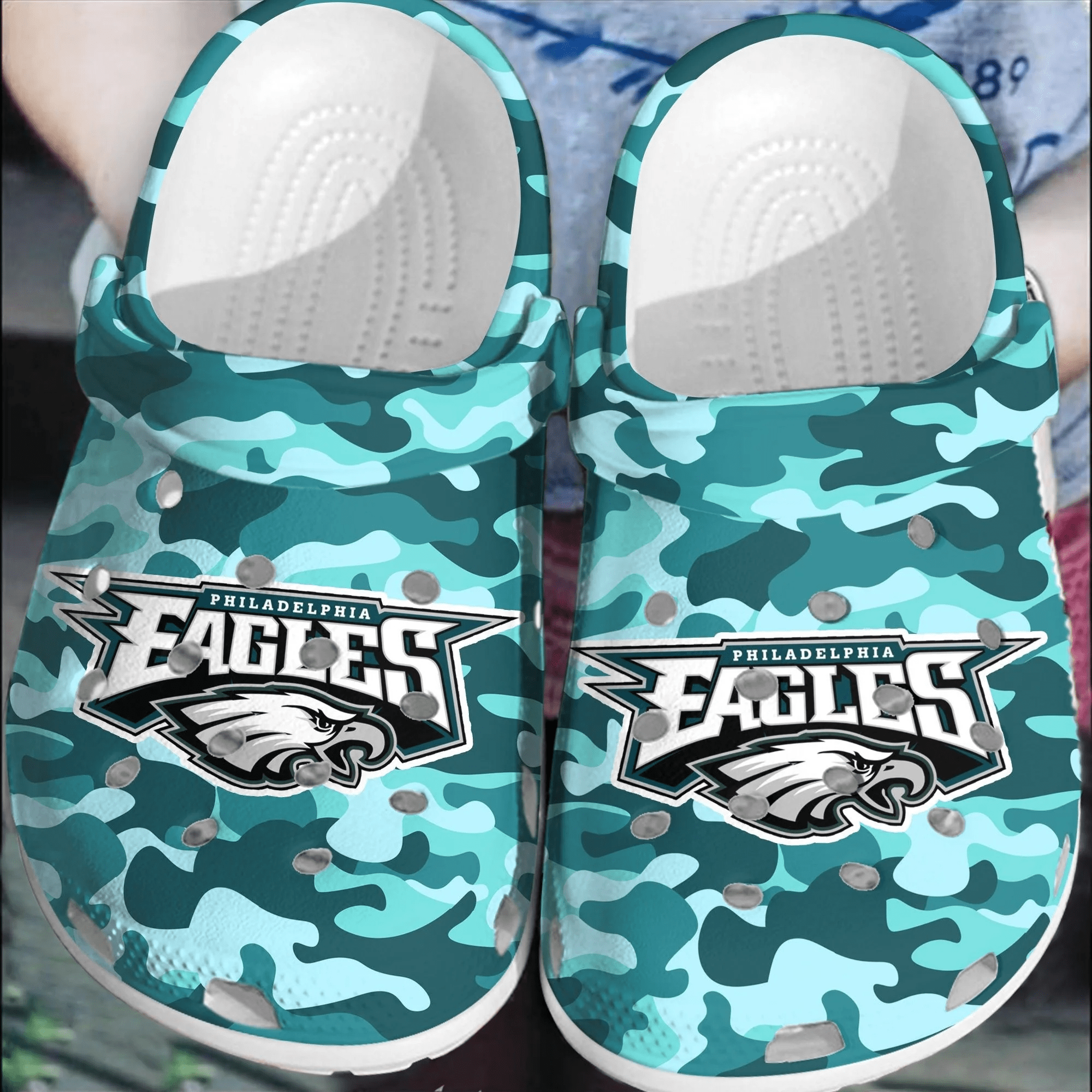 NFL Philadelphia Eagles Football Crocband Crocss Comfortable Clogs Shoes For Men Women