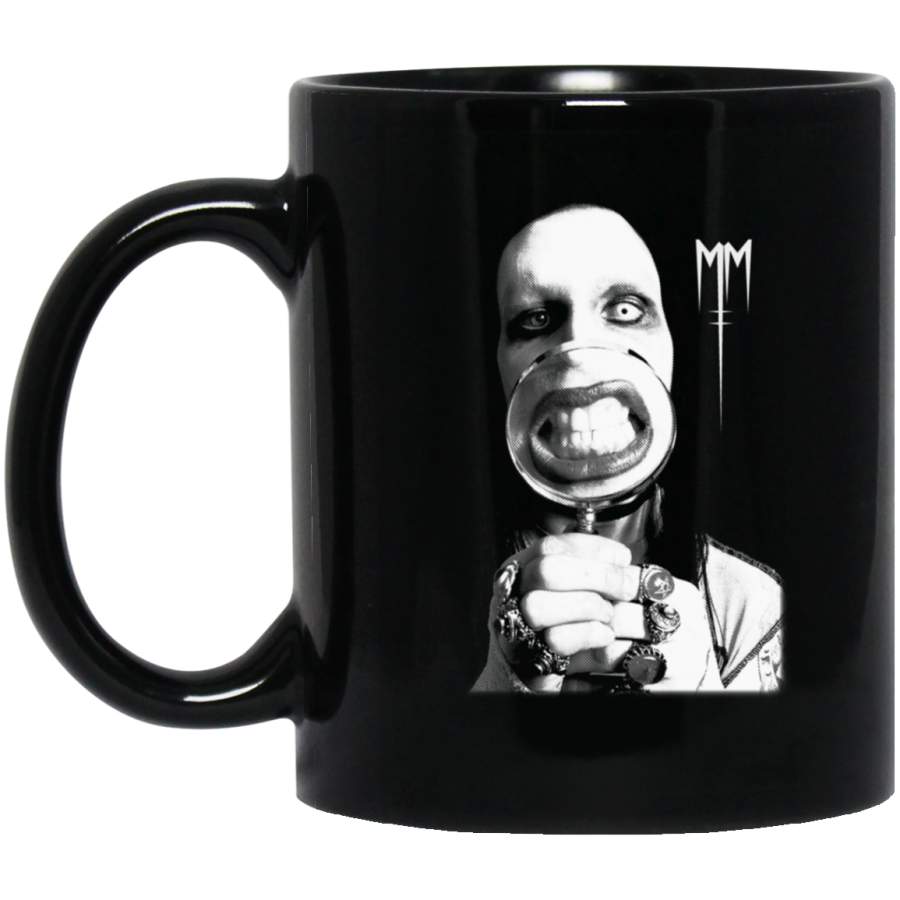 Marilyn Manson Magnifying Glass Matal Punk Black Mug