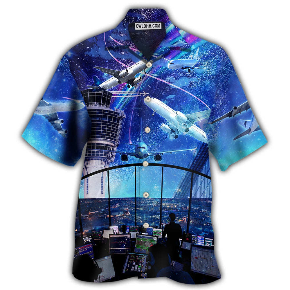 Airplane And Air Traffic Controller – Hawaiian Shirt  – Owl Ohh